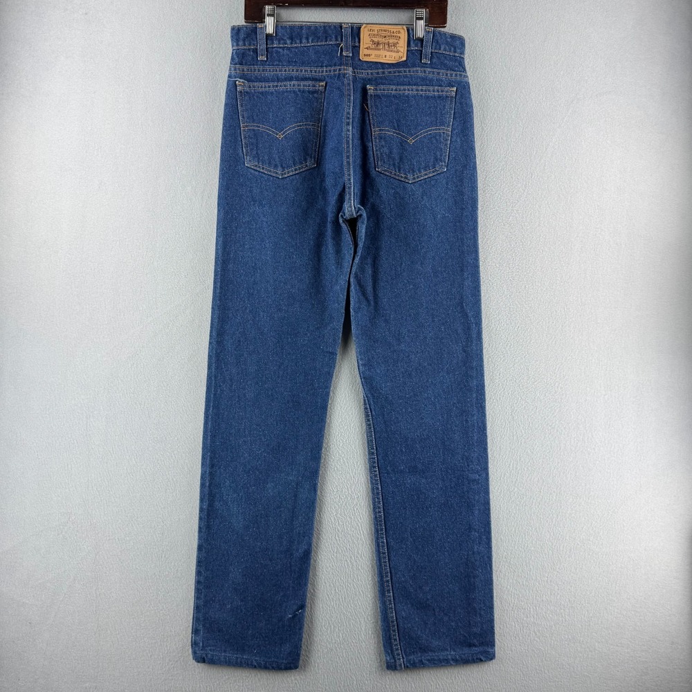 Vintage Levis Jeans Mens 32x34 (Fits 32x32) Orange Tab 505 90s Made in USA Dark